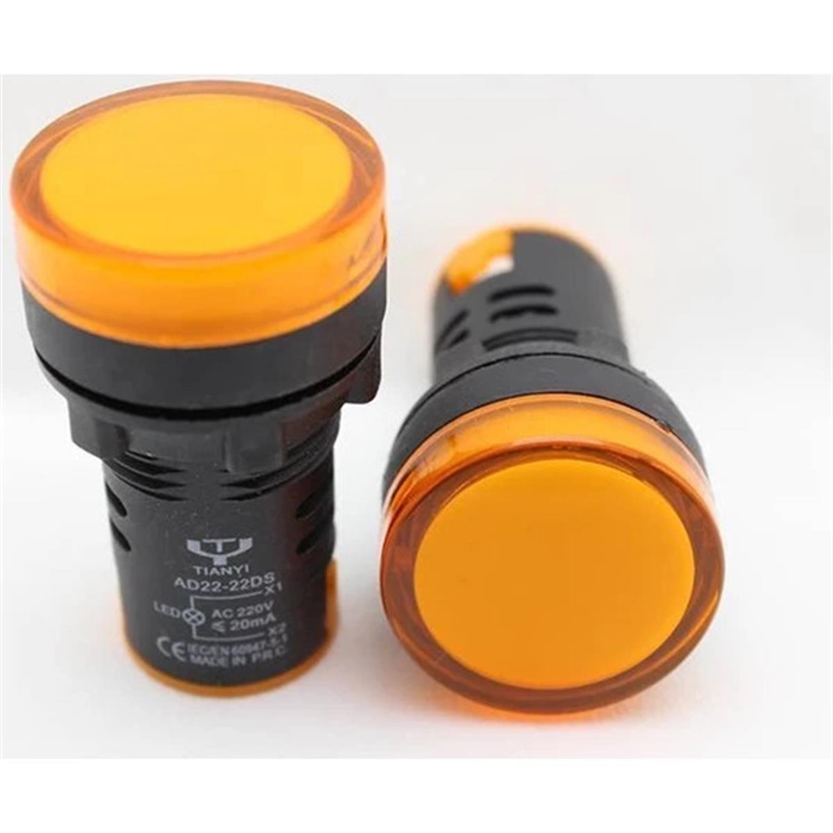 AD22-22DS/Y Ledli Sinyal Sarı Q22MM 220/240V AC