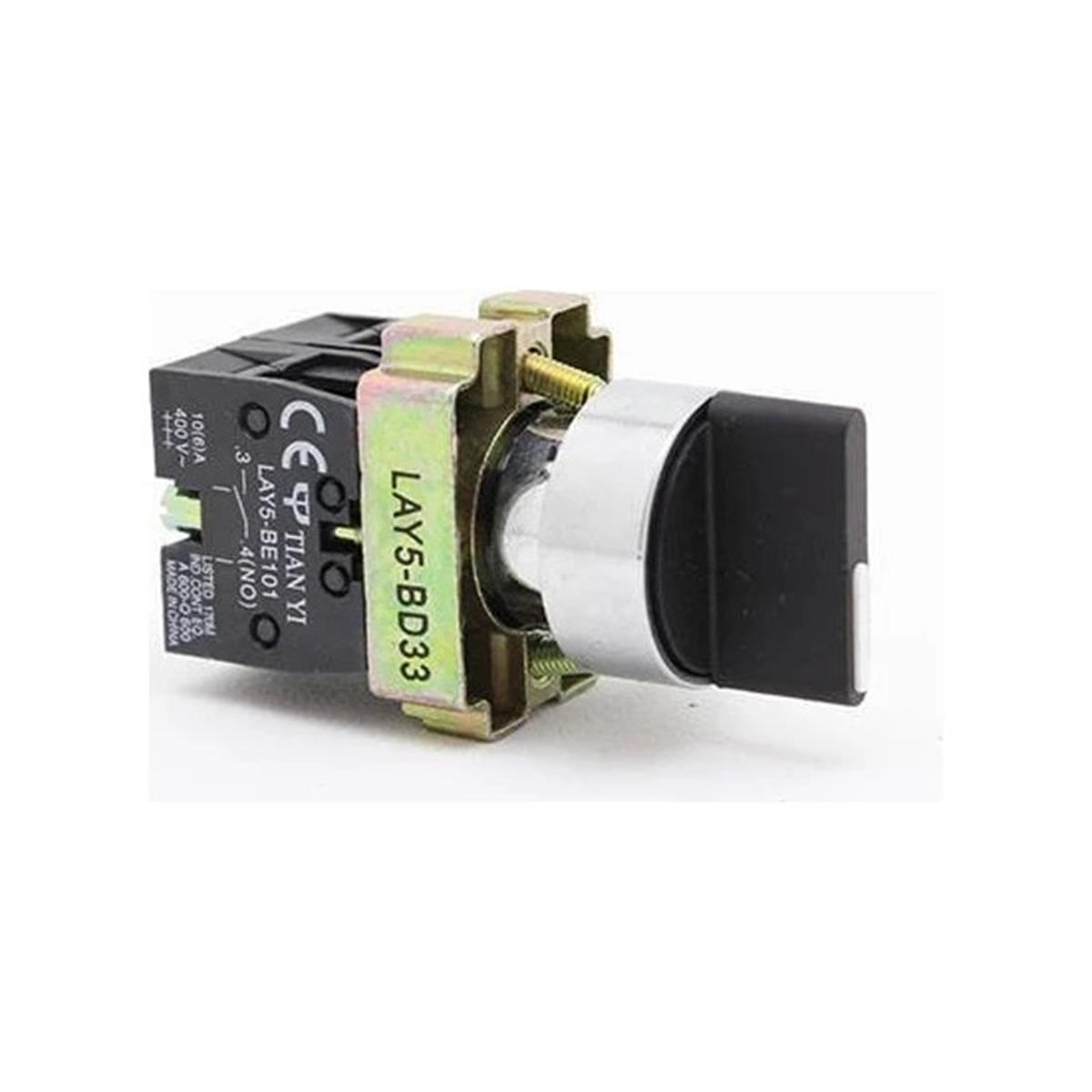 LAY5-BD33 Kalıcı 1-0-2 Kısa Mandal Şalter Buton