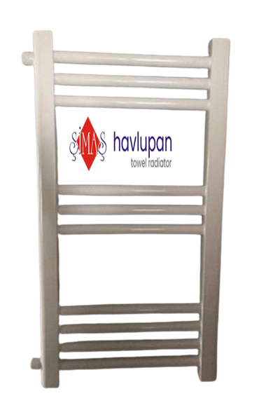 400x700 White 10 Pipes Side Entry Towel Radiator