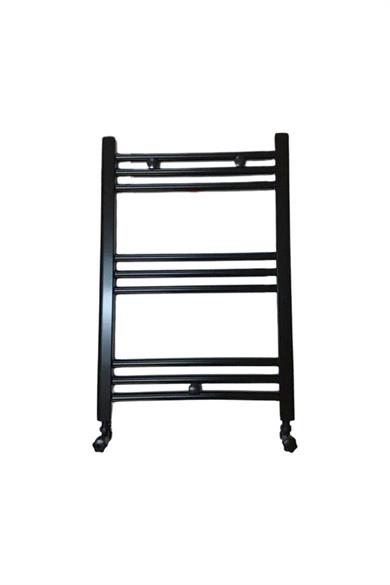 500x700 Black Towel Radiator + 2 Pieces Black Valve