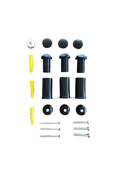 Towel Radiator Mounting Set Black