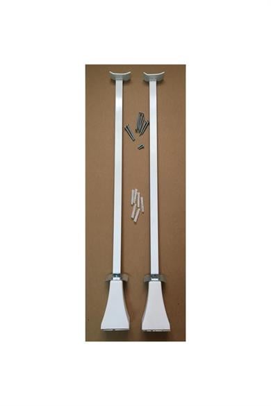 Panel Radiator Base / Floor Console 30 cm Floor Fixing White 1 Pair (2 Pieces)