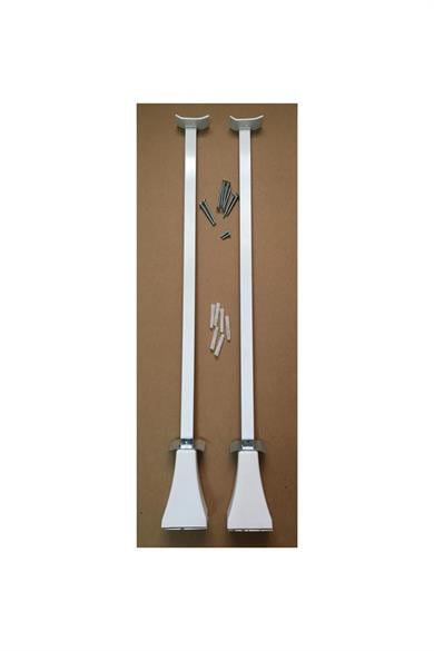 Panel Radyatör Ayağı / Yer Konsolu 60 cm Yere Sabitleme Beyaz 1 Çift (2 Adet)