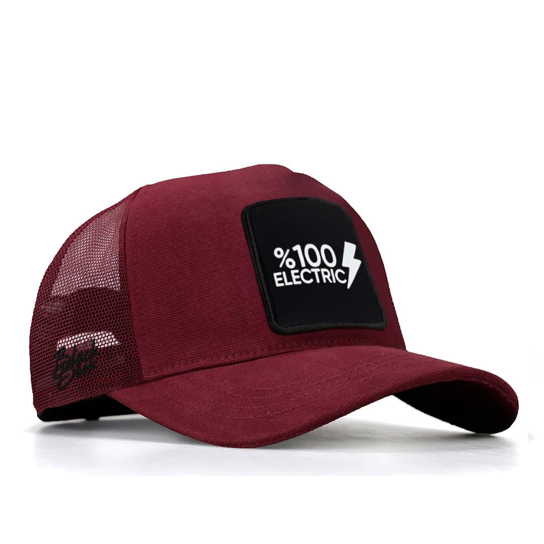 %100 Electric Bordo Trucker Şapka + Bench
