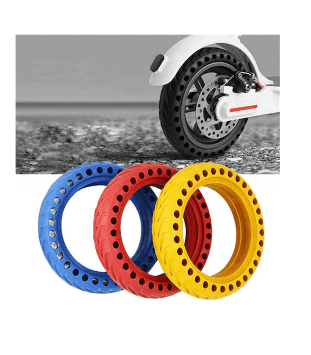 8.5 inç Petekli Dolgu Dış Lastik Elektrikli Scooter 8 1/2 Kauçuk Lacivert, Hardal, Kırmızı