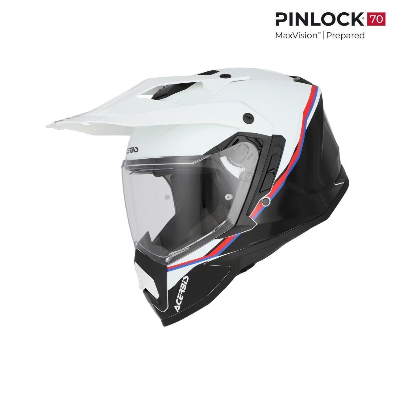 Acerbis Assault 22-06 Cross Kask Gözlüklü Vizörlü Siyah Beyaz