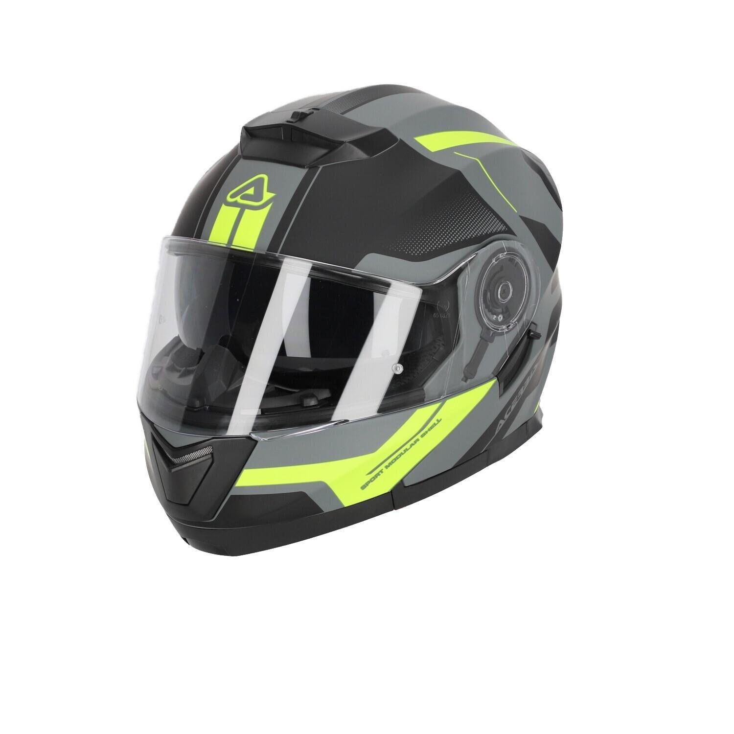 Acerbis Serel 22-06 Çene Açılır Kask Gri Sarı