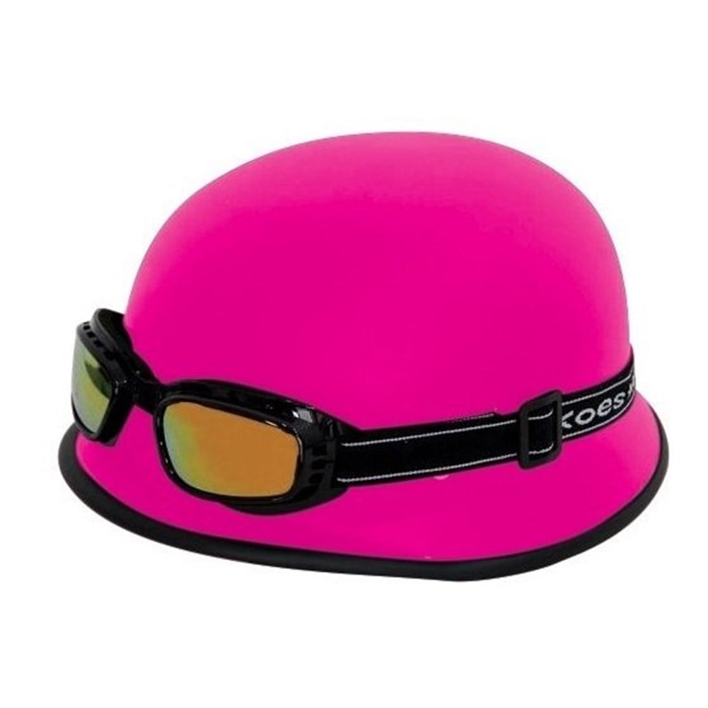 Nazi Motosiklet ve Scooter Kaskı (Gözlük Hediyeli) Pembe Aksesuar