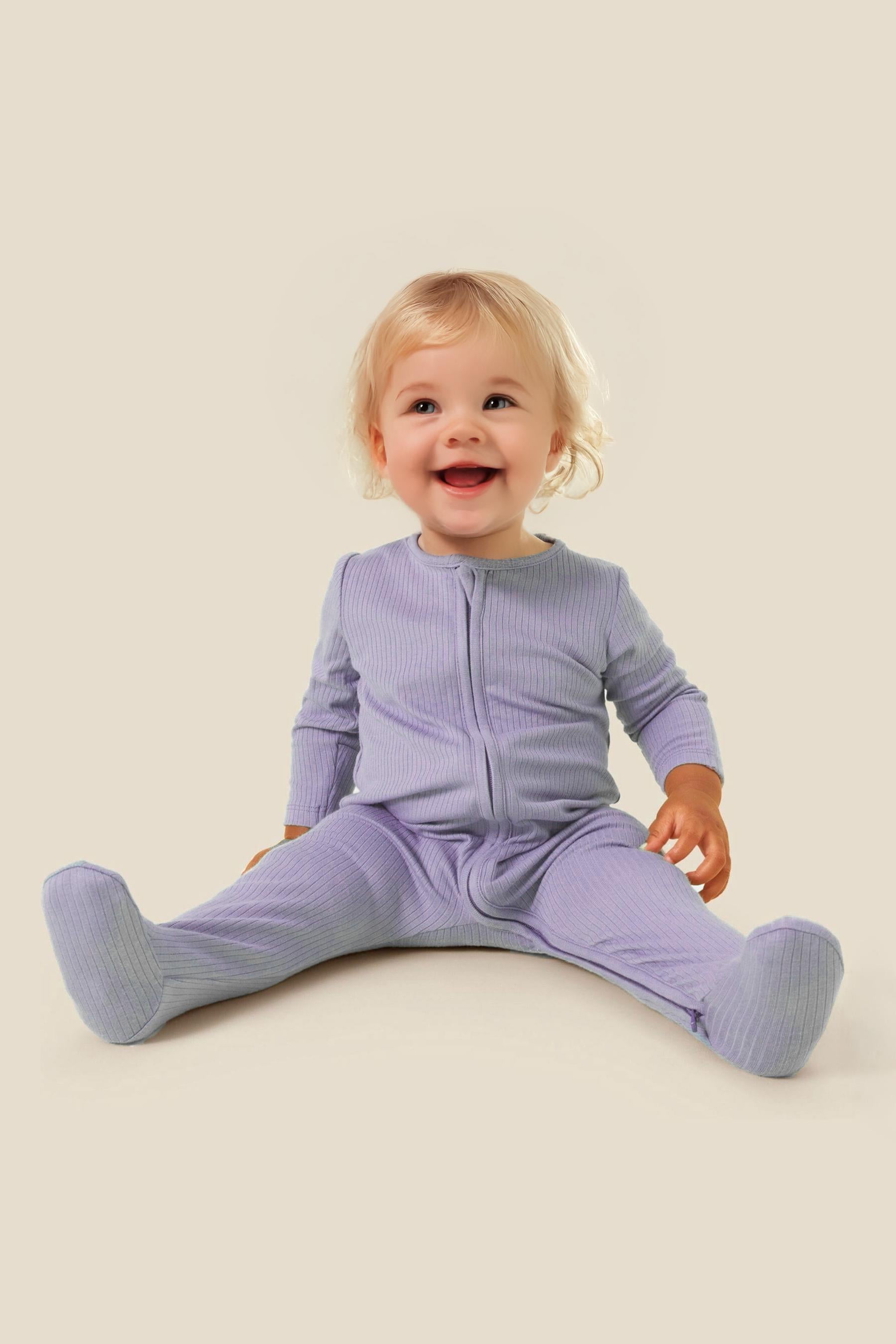 Unisex Bebek %100 Pamuklu  Rahat Kalıp Mevsimlik Tulum - Lila (0-3 Ay 6-9 Ay)
