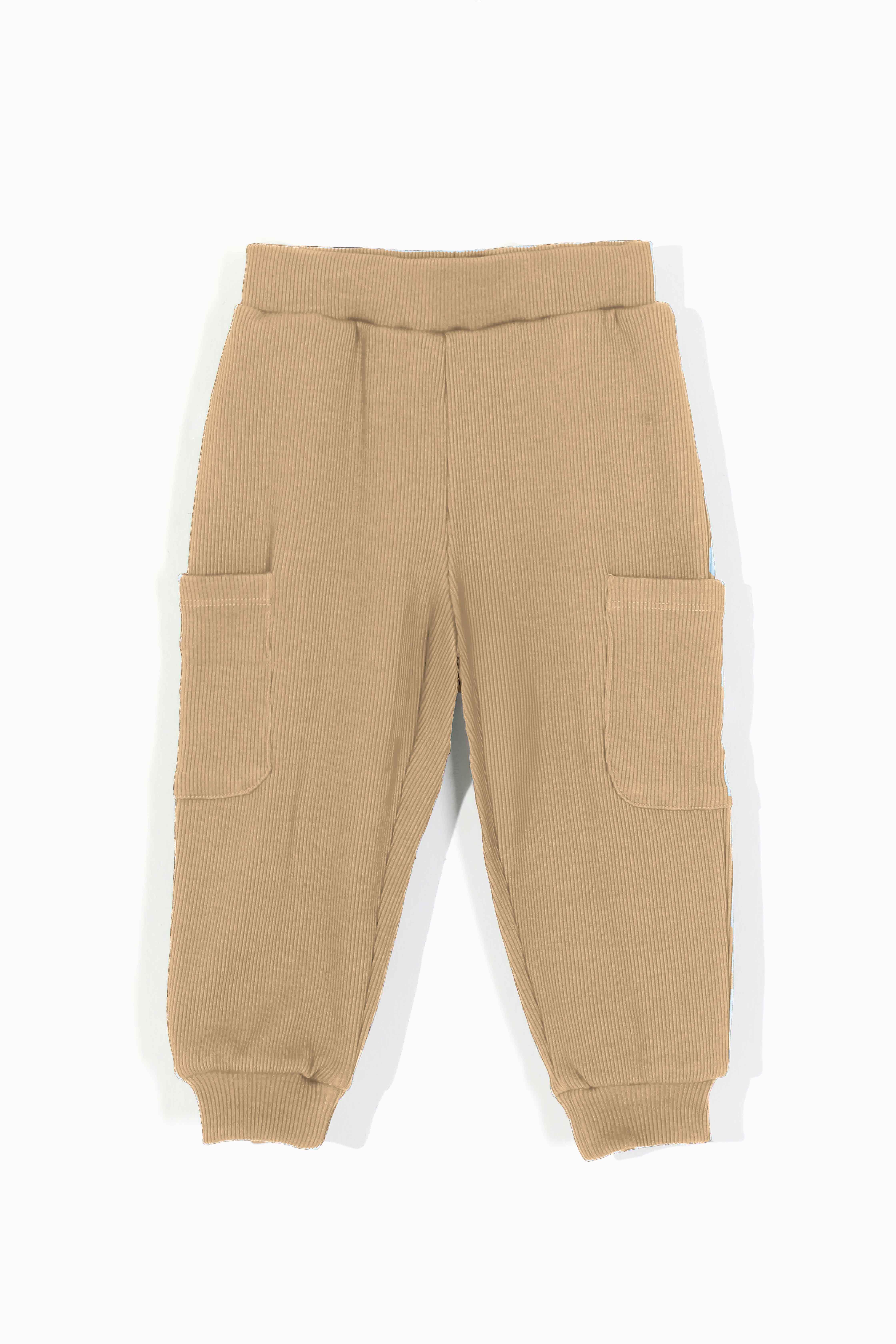 Erkek Çocuk Latte  Cep Detaylı Pantolon (2-3 Yaş 7-8 Yaş)