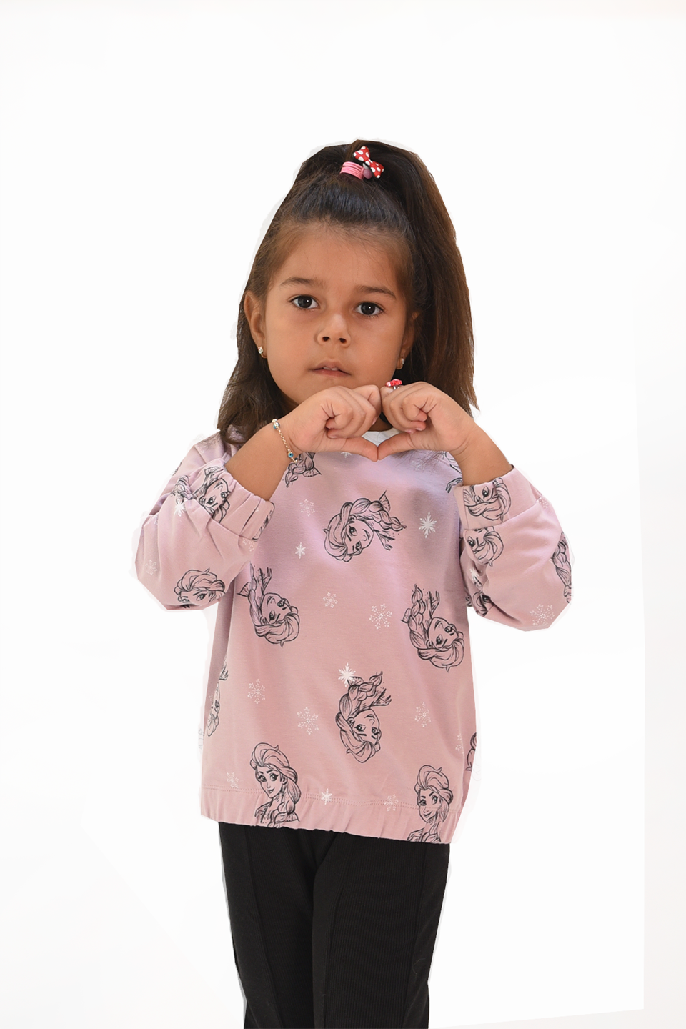 Kız Çocuk Baskılı Oversize Sweatshirt