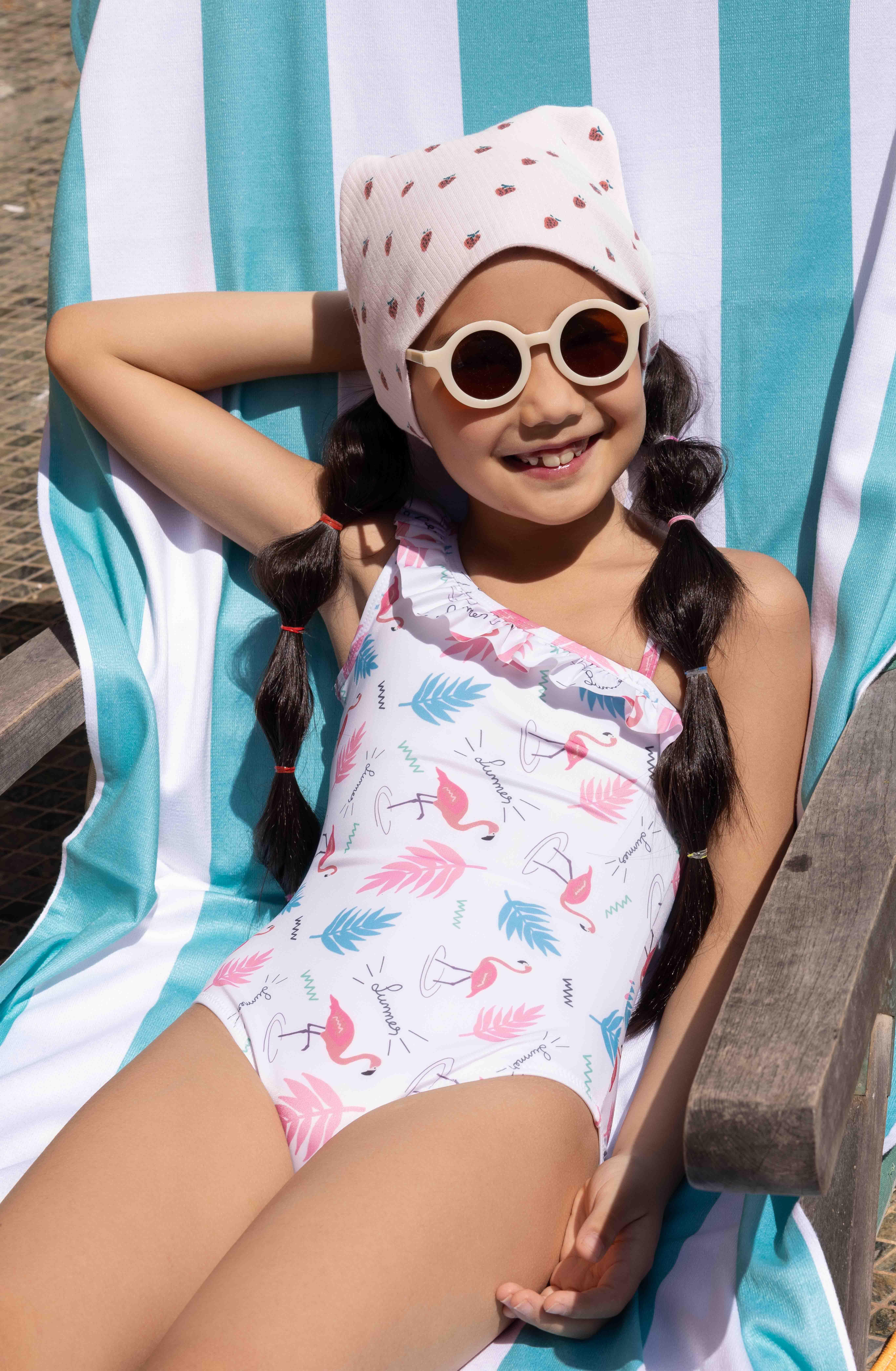 Kız Çocuk Flamingo Baskı Mayo