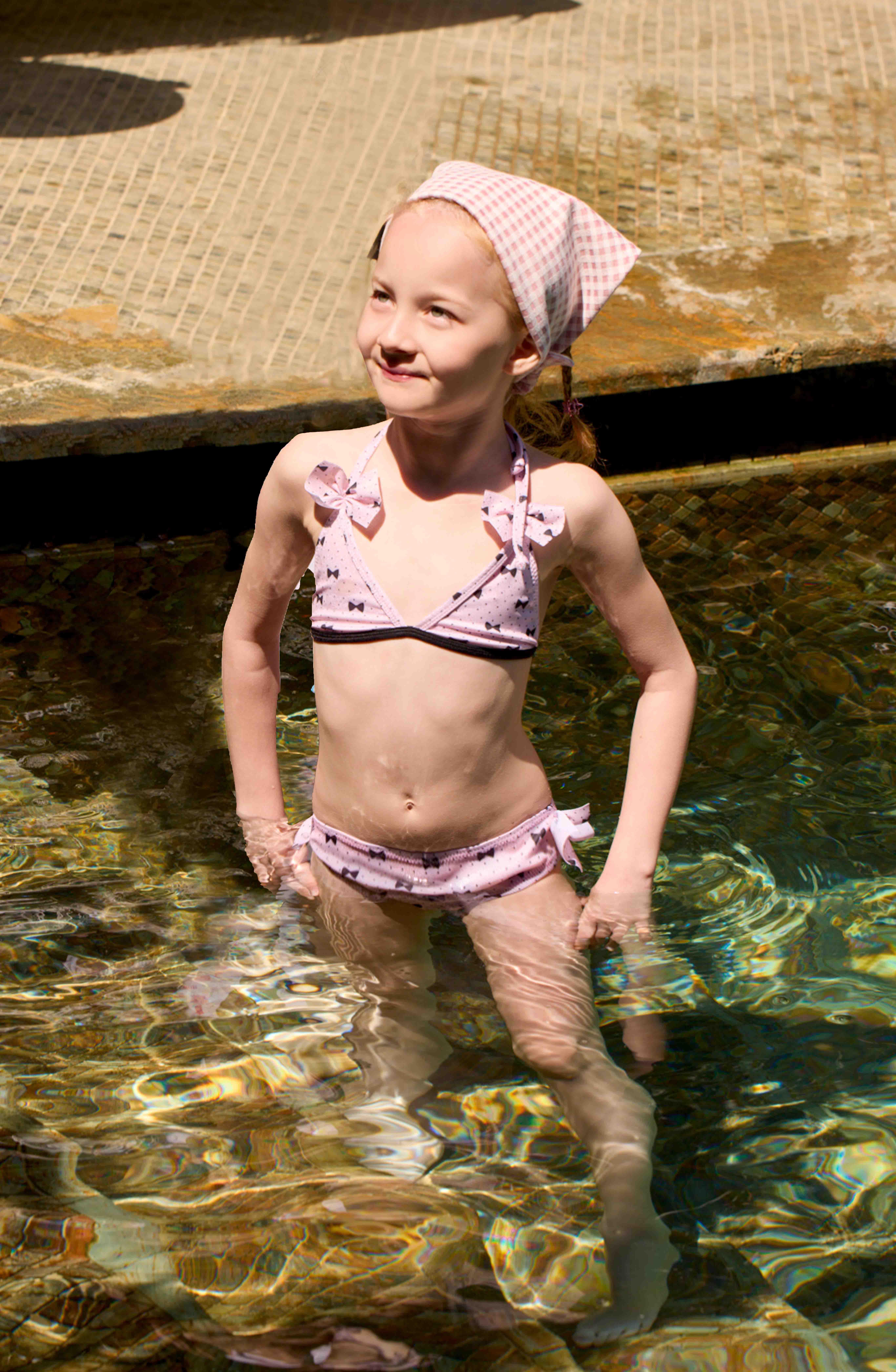 Kız Çocuk Kurdela Detaylı Bikini