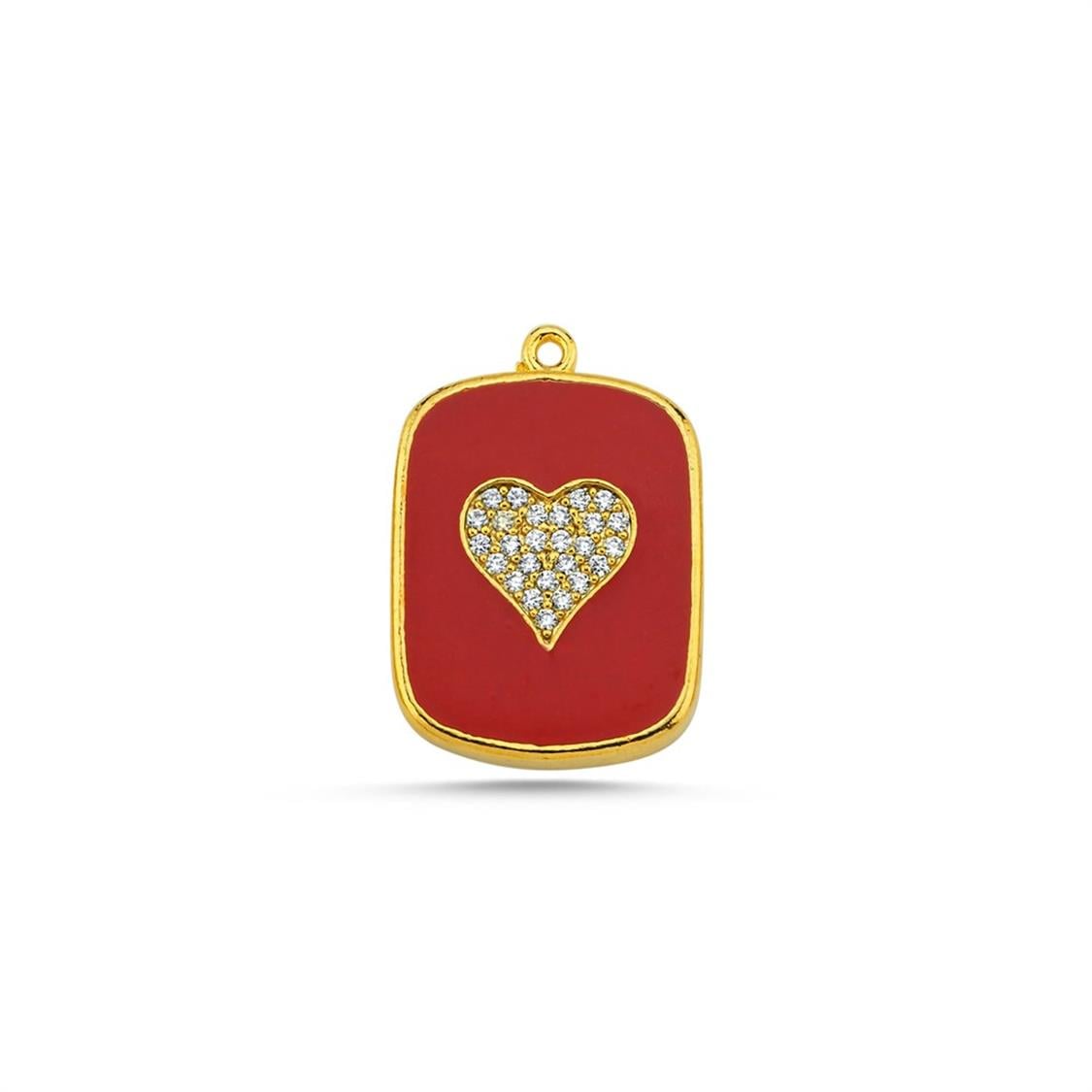 Plaka Kalp Kolye Ucu