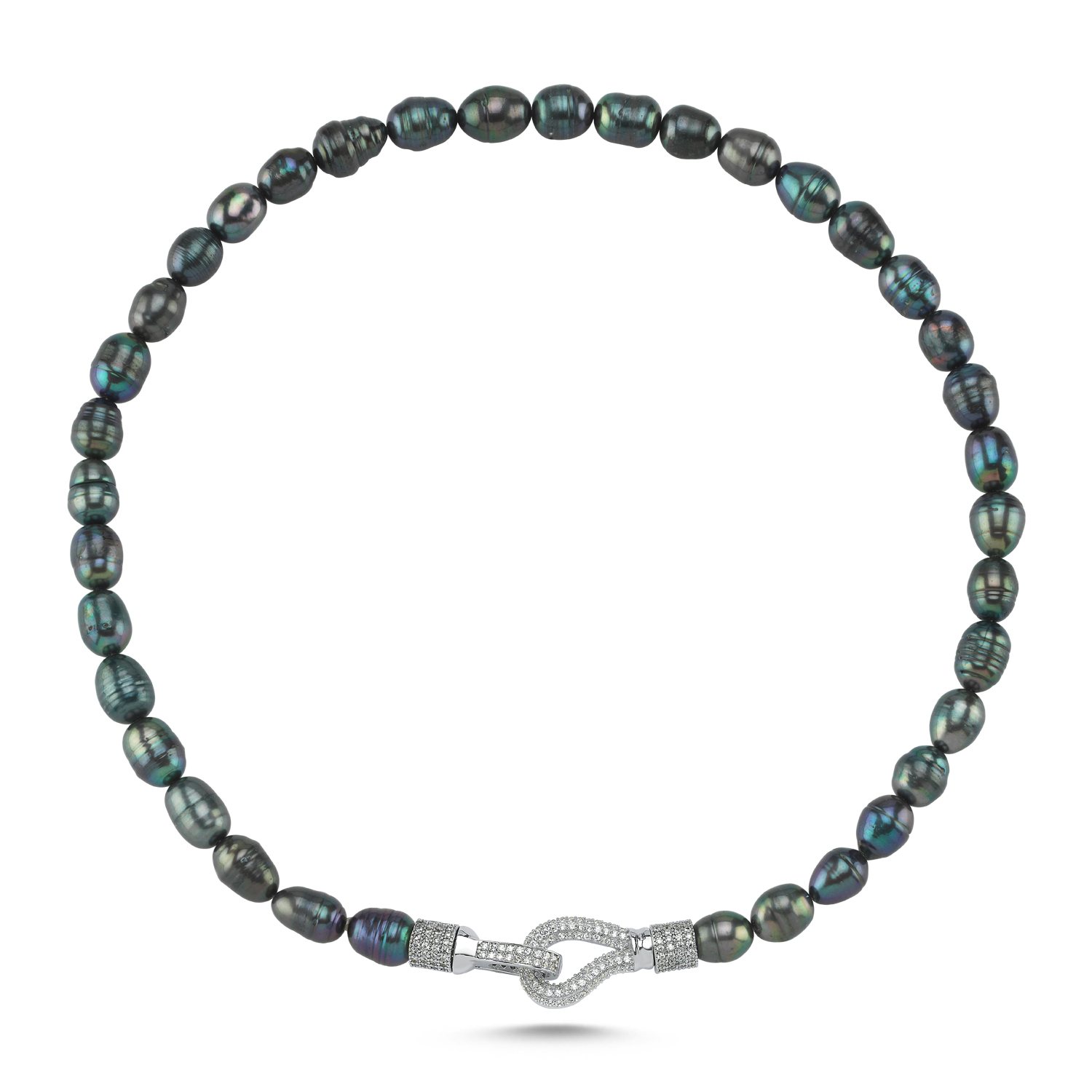 Black Silver Pearl Kolye