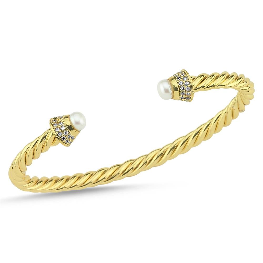 Golden Pearl Kelepçe Bracelet