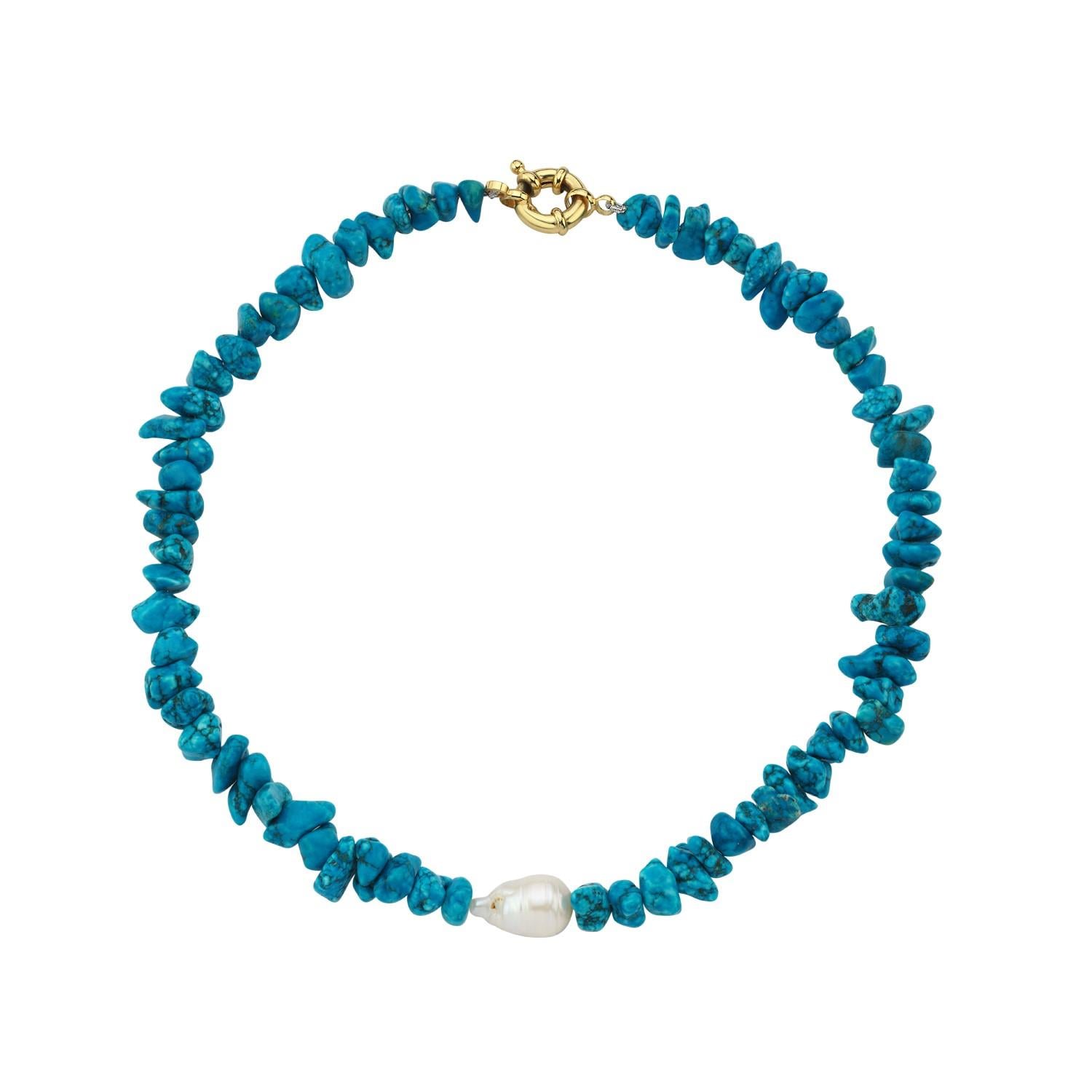 Lacivert Mini Doğal Taş Necklace