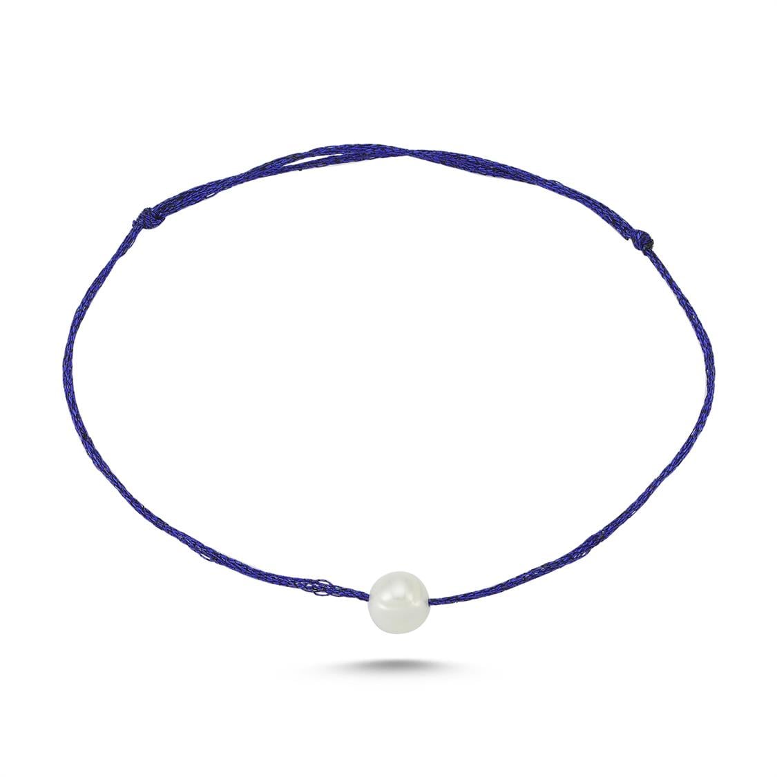 Lacivert  Simli İp Halhal