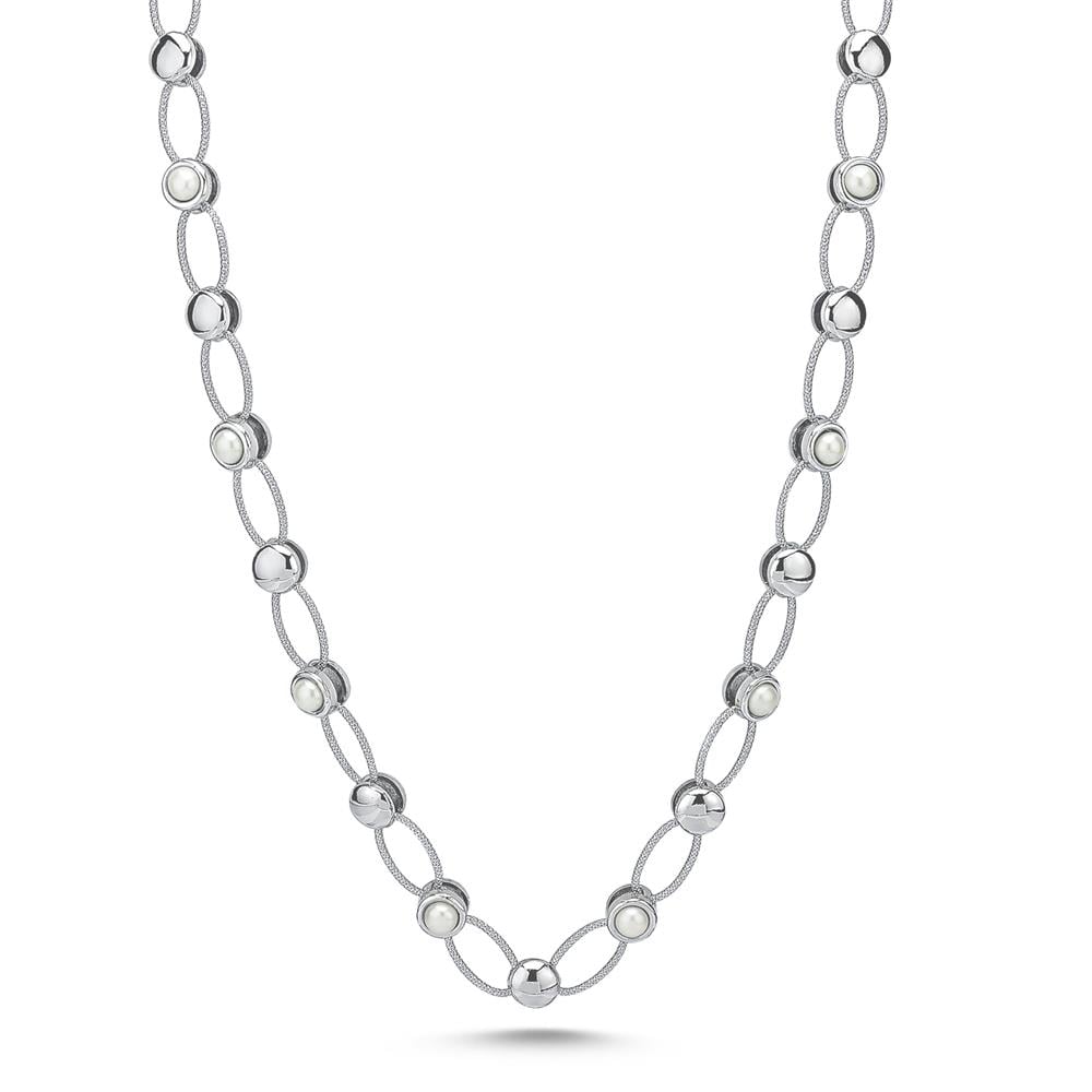 Pearlshine Zincir - Uzun Silver Necklace