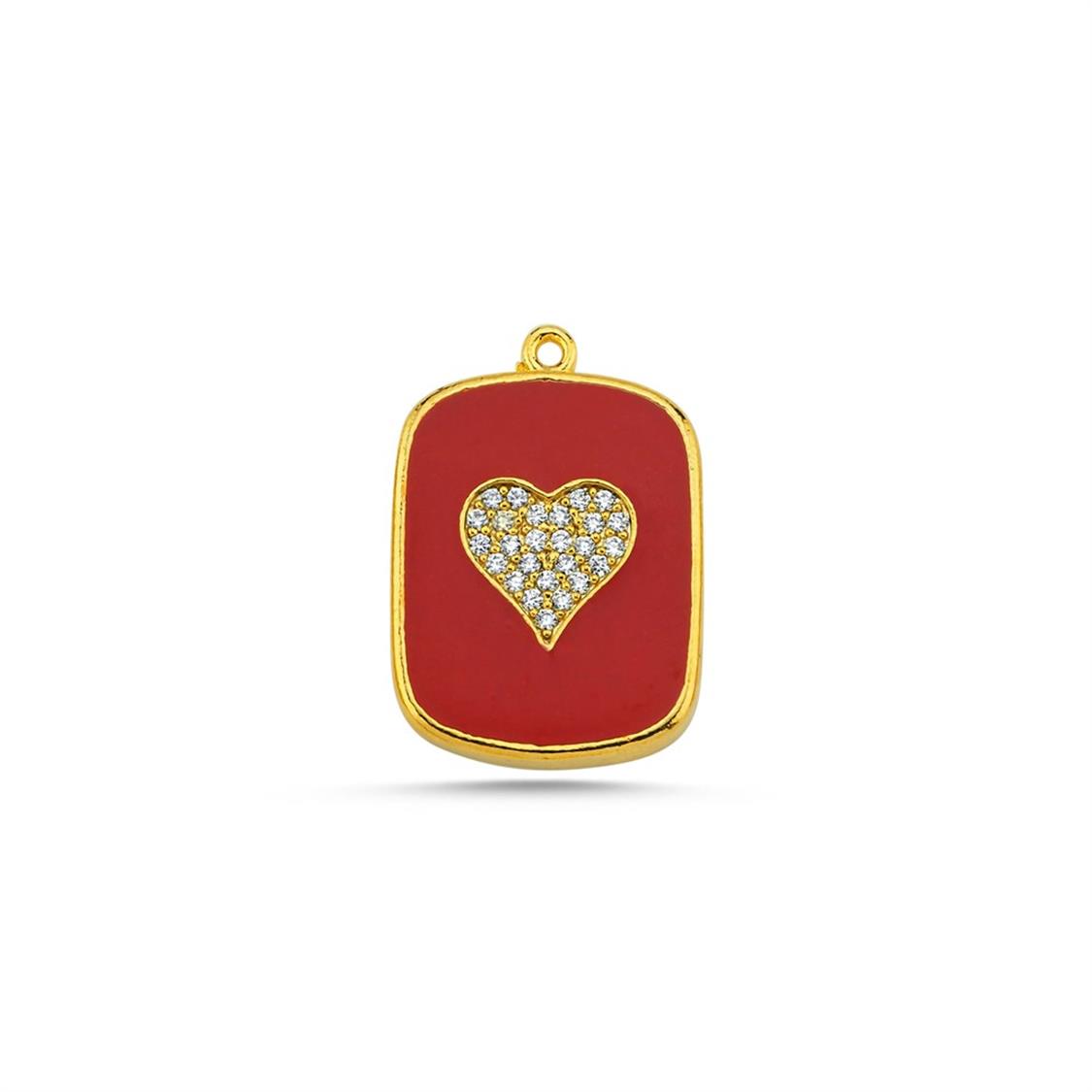 Plaka Kalp Kolye Ucu