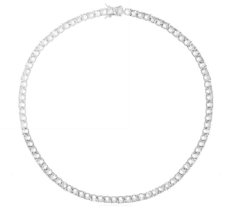Baget Su Yolu Kolye Silver İnce 