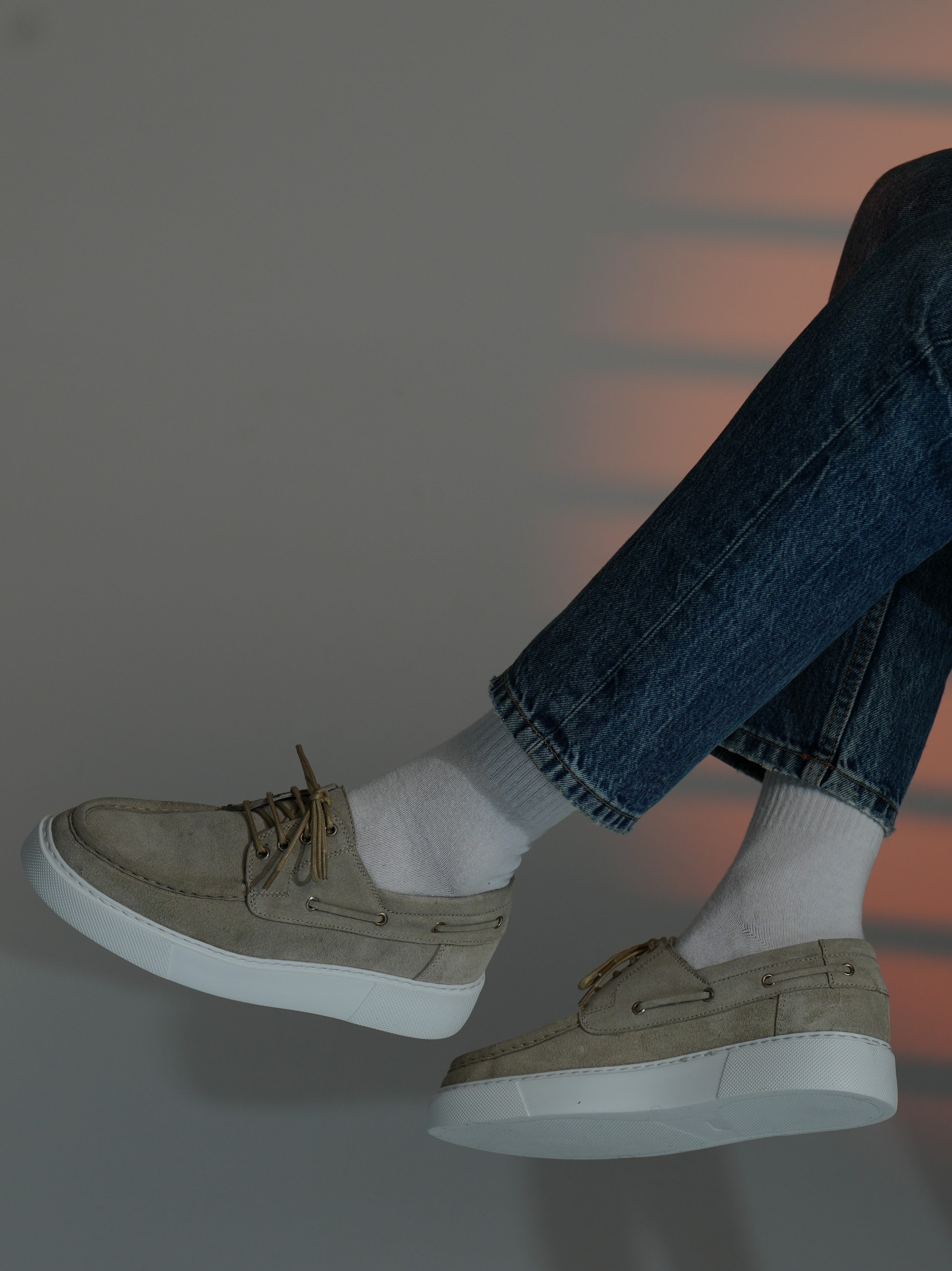 Adel Model Hakiki Deri El Yapımı Bej Süet Casual Ayakkabı 
