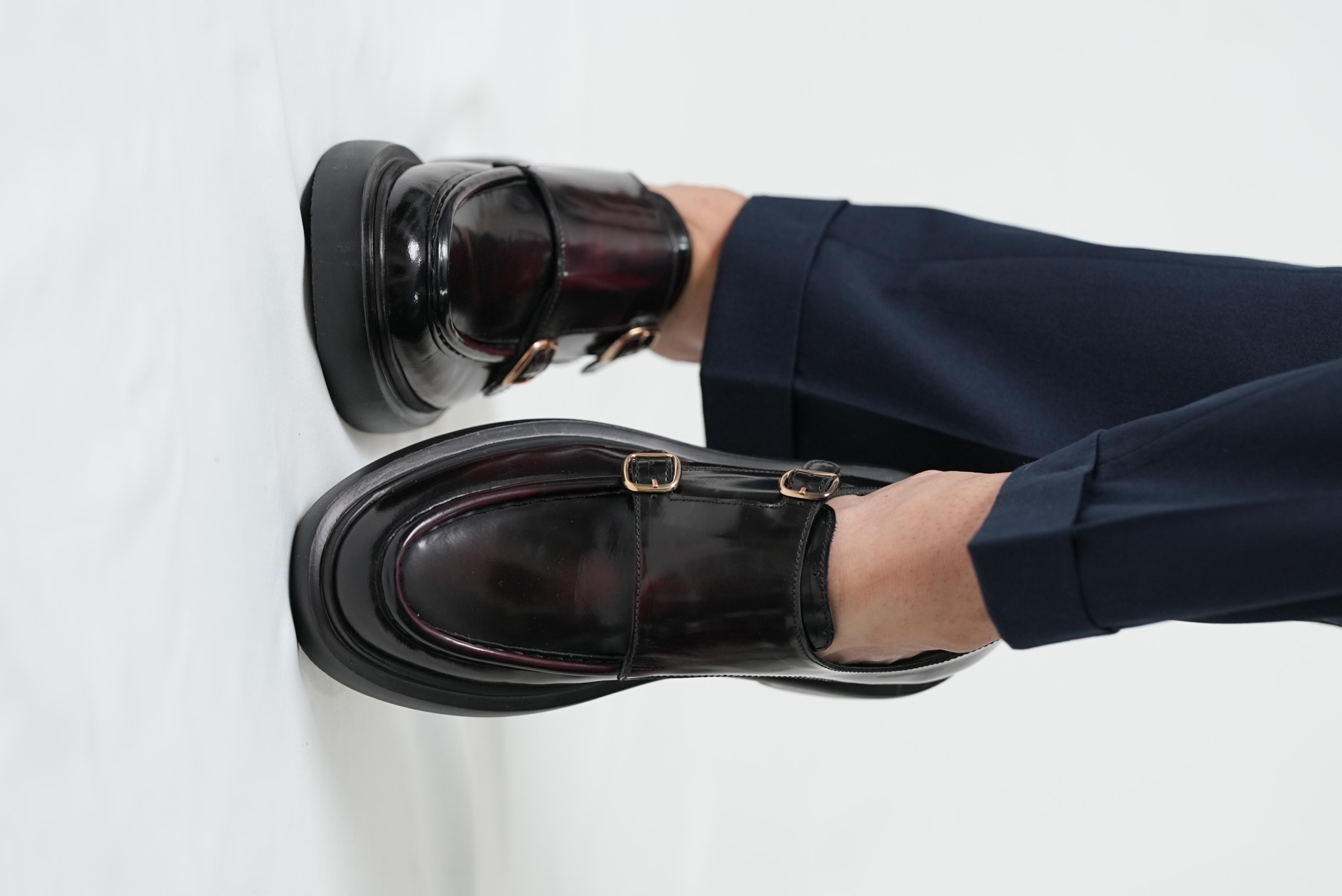 Gody Model Hakiki Deri El Yapımı Erkek Bordo Açma Casual Ayakkabı