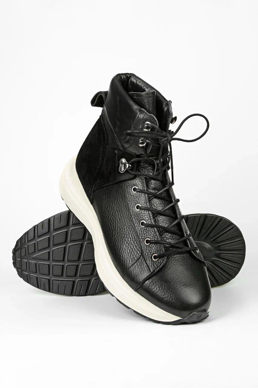 Rose Model Hakiki Deri El Yapımı Siyah Bot