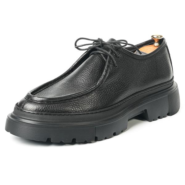 Sisley Model Hakiki Deri El Yapımı Erkek Siyah Casual Ayakkabı