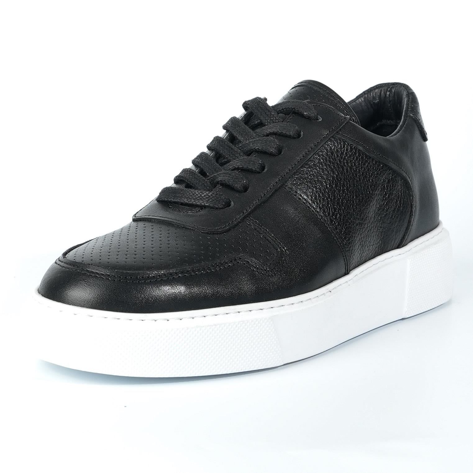 Achilles Model Hakiki Deri Erkek Siyah Casual Ayakkabı