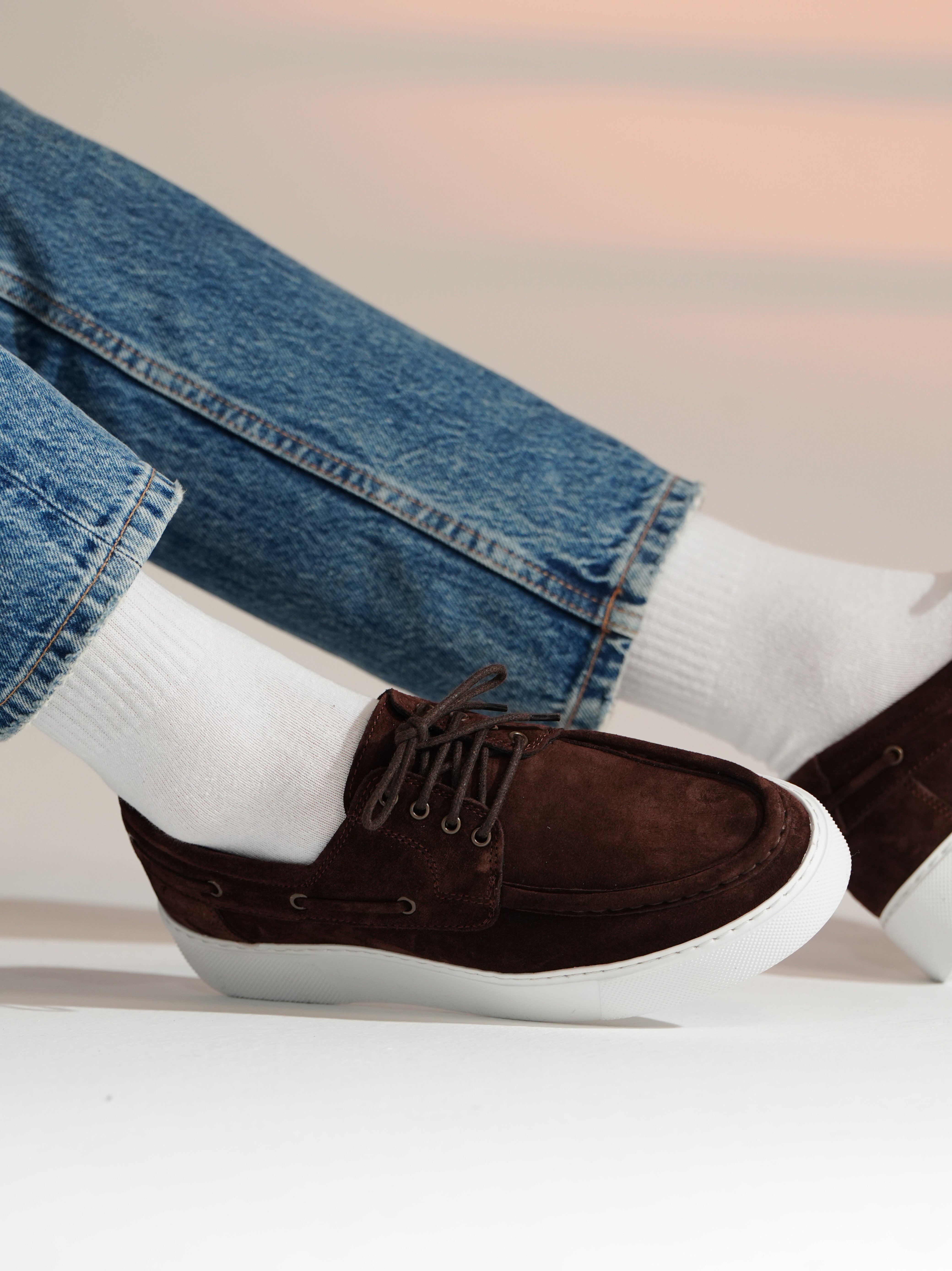 Adel Model Hakiki Deri El Yapımı Kahverengi Süet Casual Ayakkabı 