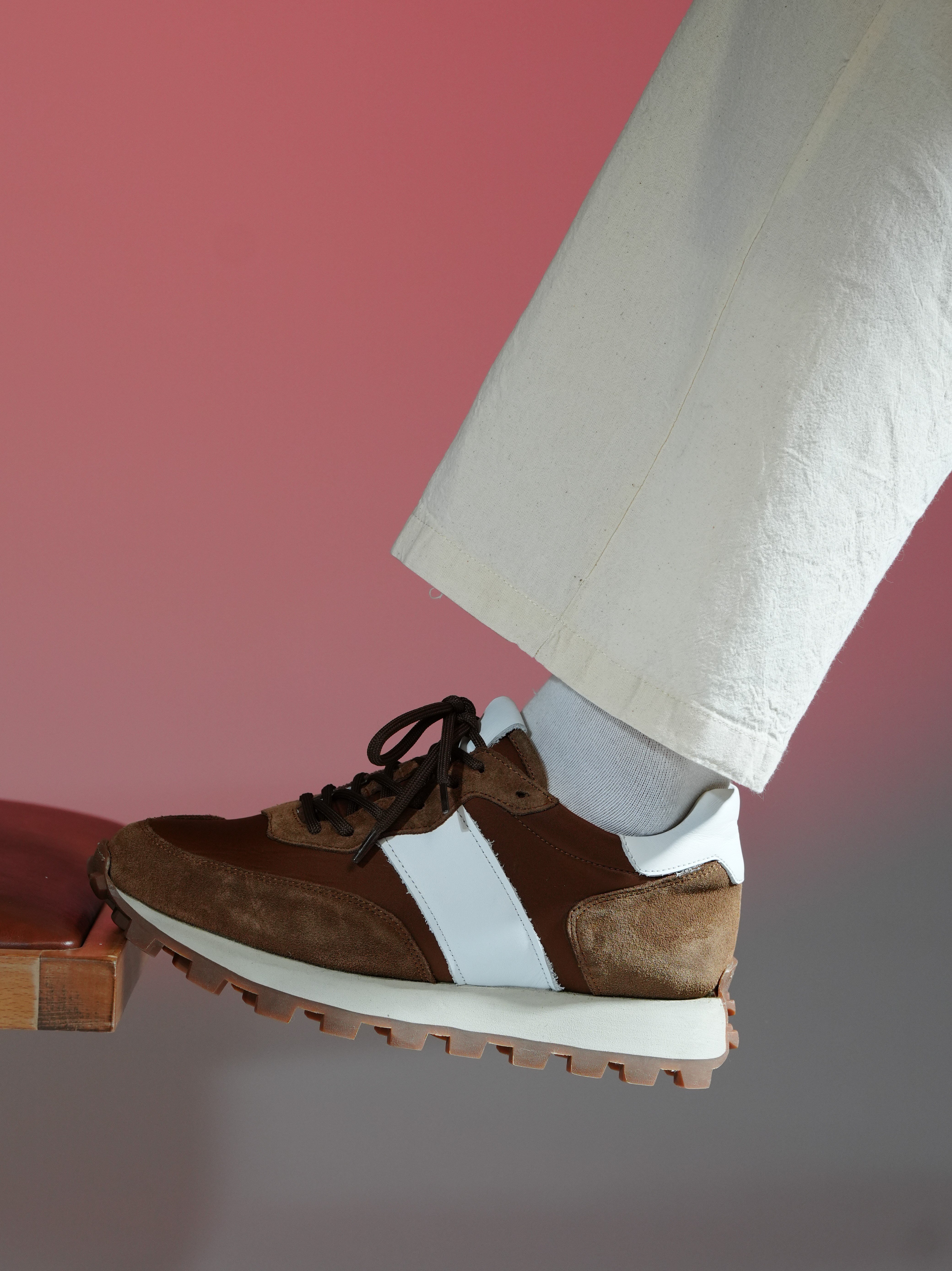 Dustin Model Hakiki Deri El Yapımı Vizon Sneaker Ayakkabı