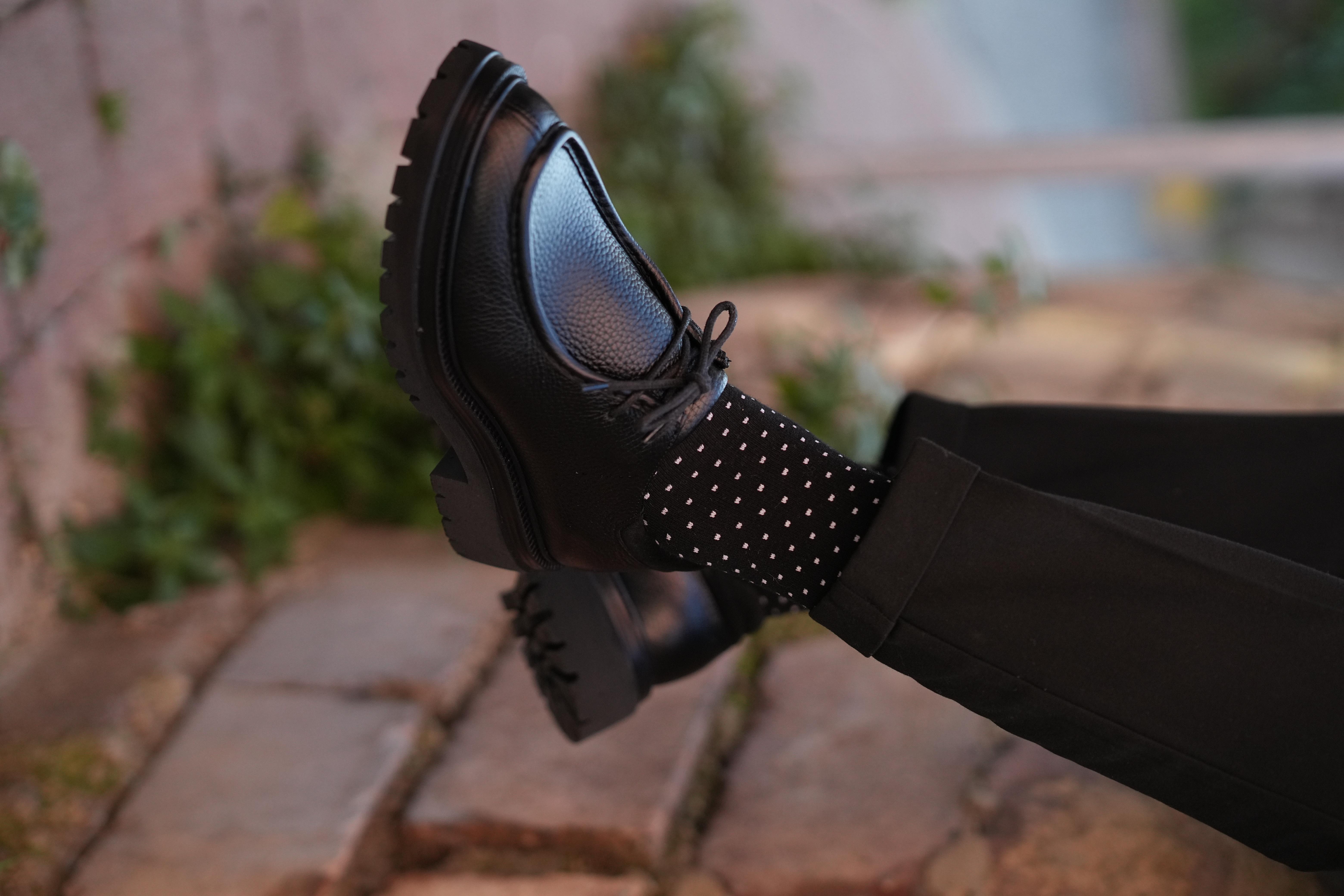 Robin Model Hakiki Deri El Yapımı Siyah Casual Ayakkabı