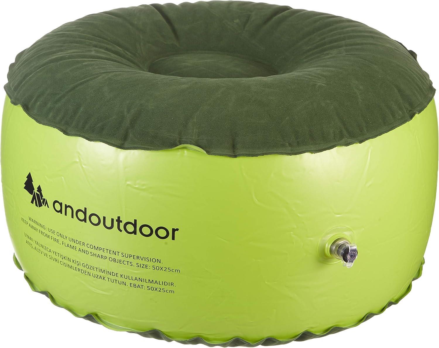 AndOutdoor Roxy Şişme Minder, Unisex, Turuncu/Yeşil/Kr