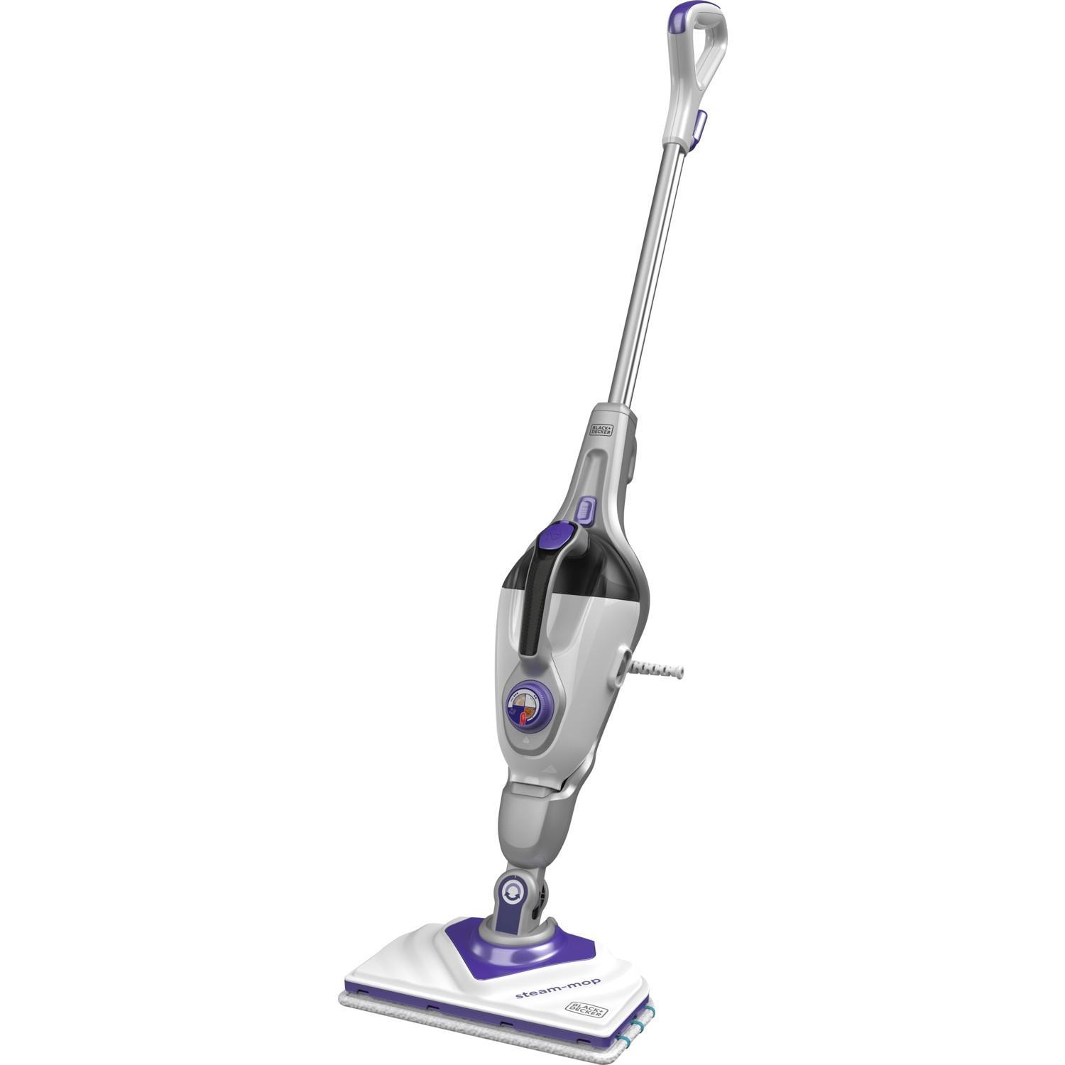 Black+Decker BHSM1615DSM-QS Delta Başlıklı, SteaMitt 1600W 2'si 1 arada Steam-Mop, Gri, Mor