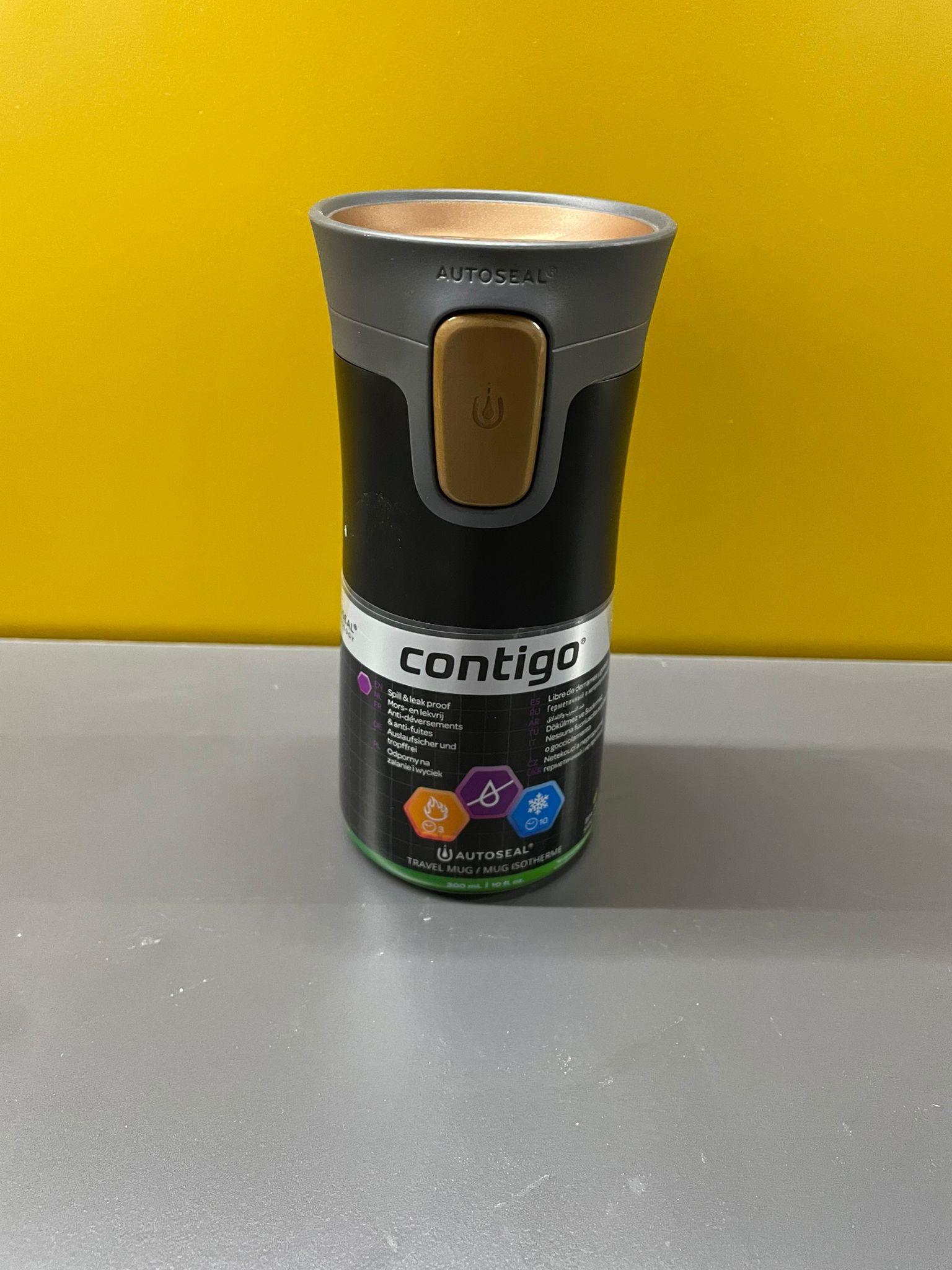 Contigo Pinnacle Autoseal Termos Bardak 300 ml, Siyah-Karamel