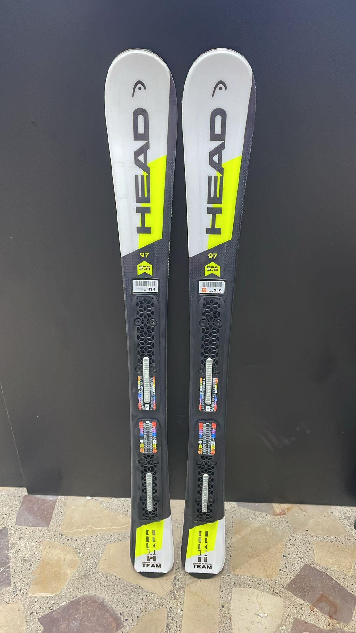 Head Supershape Team R SLR Pro R Çocuk Kayak  137 Siyah beyaz neon yeşil