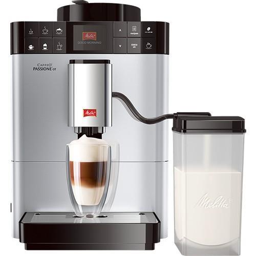 Melitta Caffeo Passione OT F53/1-101, Süt Sistemli Çekirdekten Fincana Tam Otomatik Kahve Makinesi, Tek Tuş Aşlevi, Paslanmaz Çelik ve Plastik, 1.2 L Kapasite, 1450W, Gümüş Gri