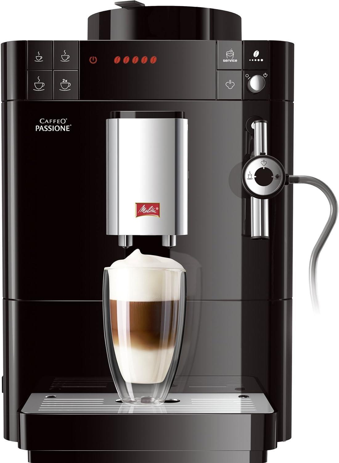 Melitta Caffeo Passione Tam Otomatik Kahve Makinesi, Programlanabilir, 1.2 L Kapasite, 1450W, Siyah