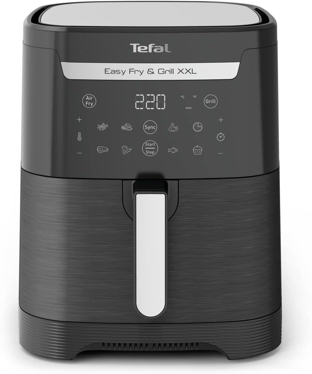 Tefal EY8018 Easy Fry & Grill & XXL Yağsız Fritöz Airfryer, 6.5 Litre Siyah