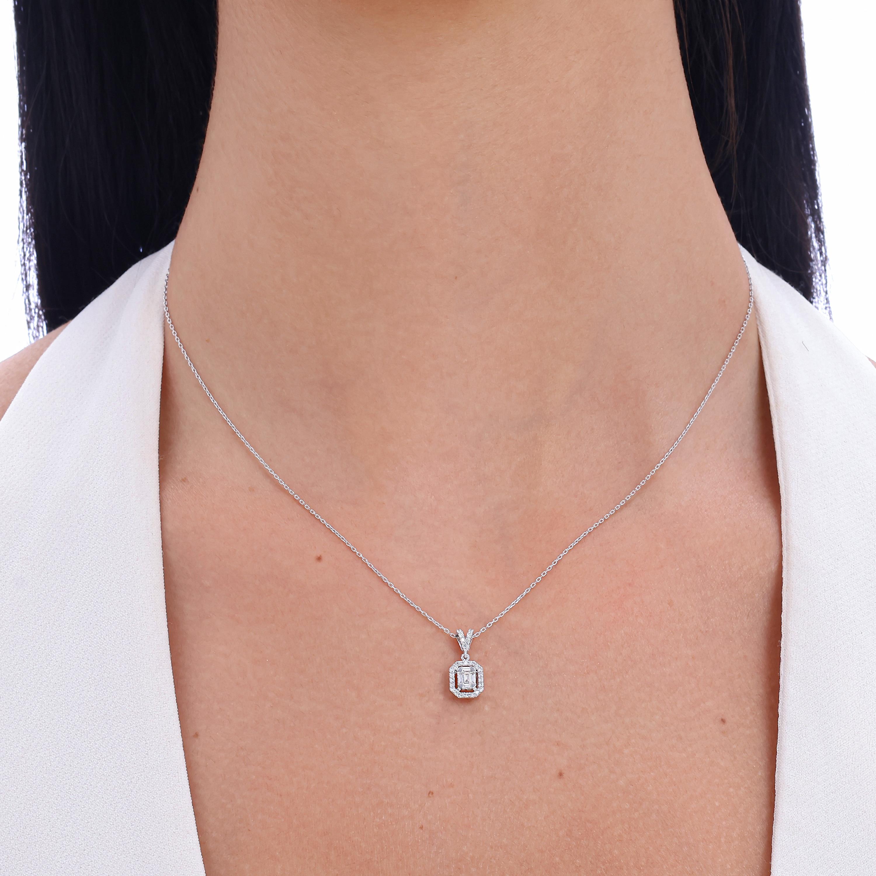 0,23 Karat Baget Pırlanta Kolye