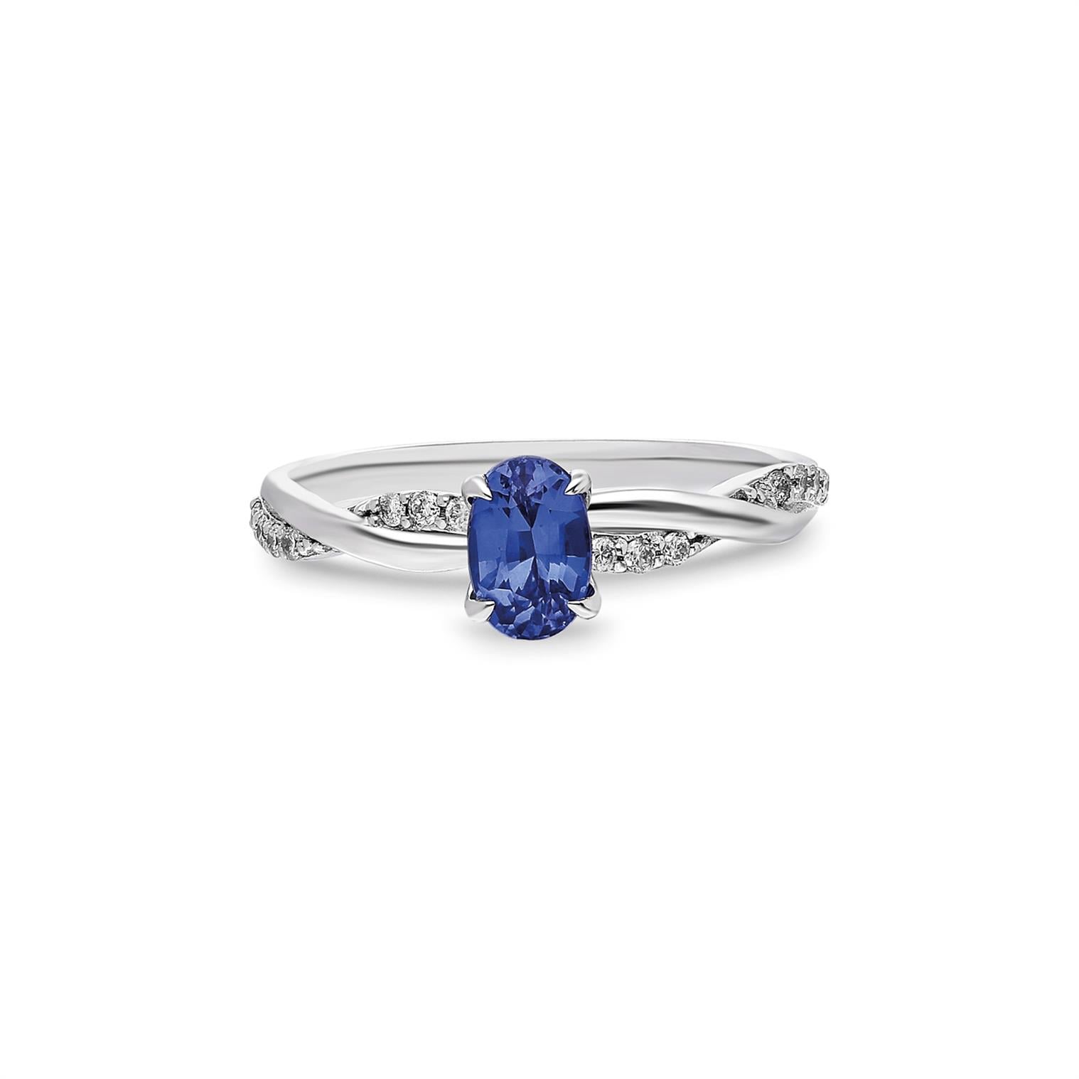 0,79 Karat Safir Pırlanta Yüzük