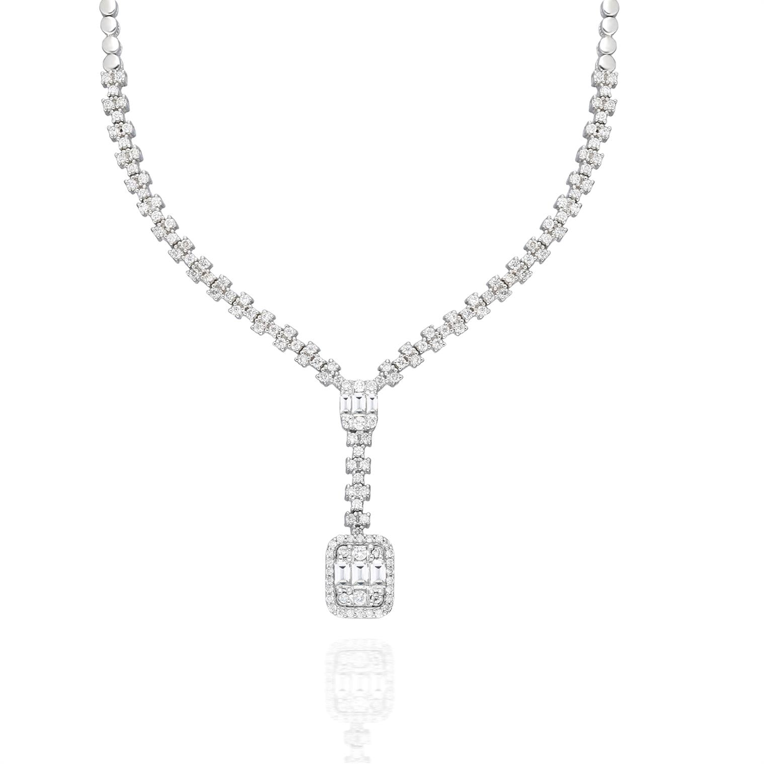 1,09 Karat Baget Pırlanta Kolye