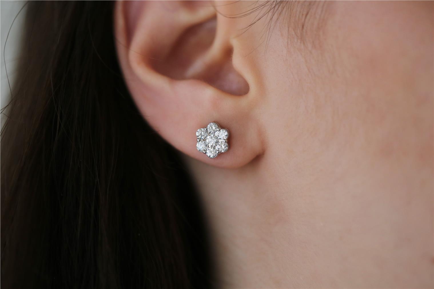 1,21 Karat Pırlanta Küpe