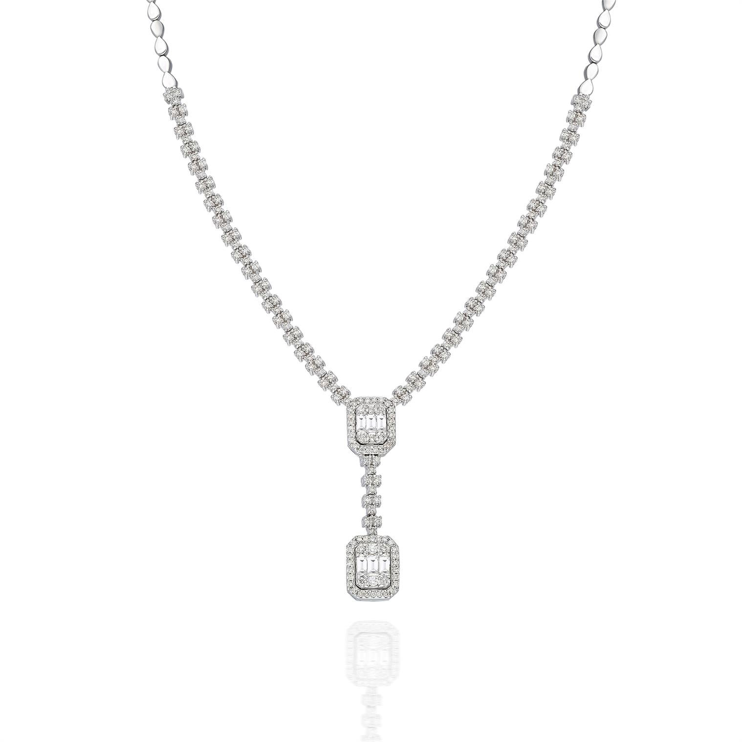 1,32 Karat Baget Pırlanta Kolye