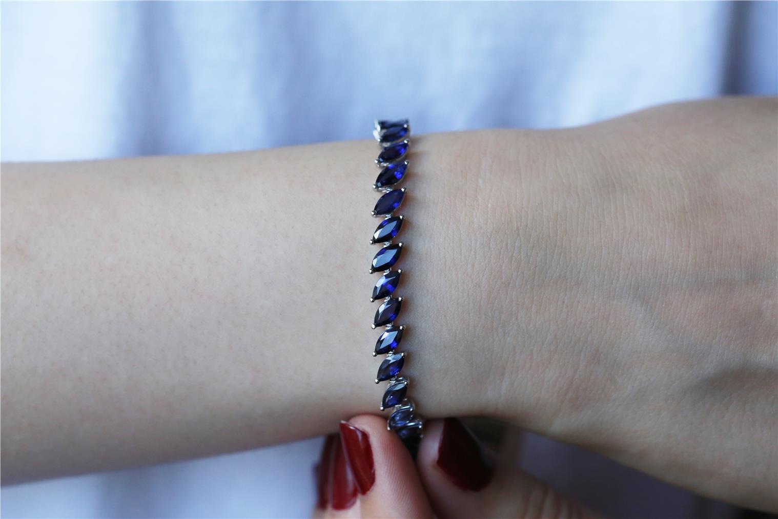 14,73 Karat Safir Pırlanta Bileklik