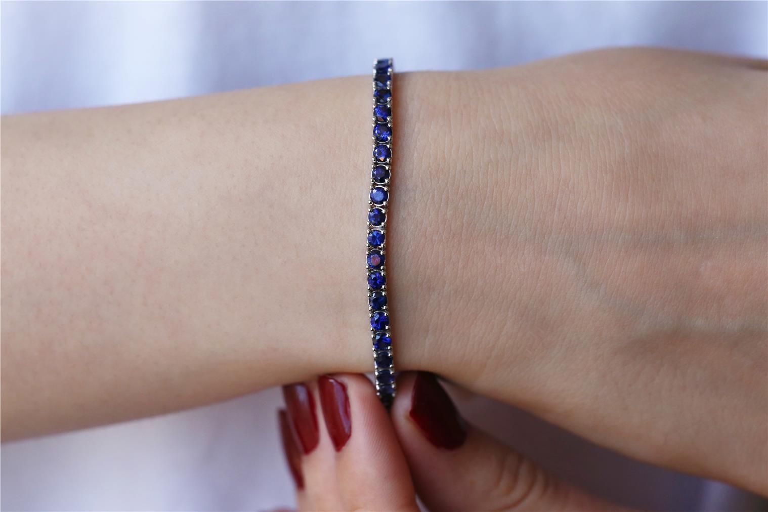 7,31 Karat Safir Pırlanta Bileklik