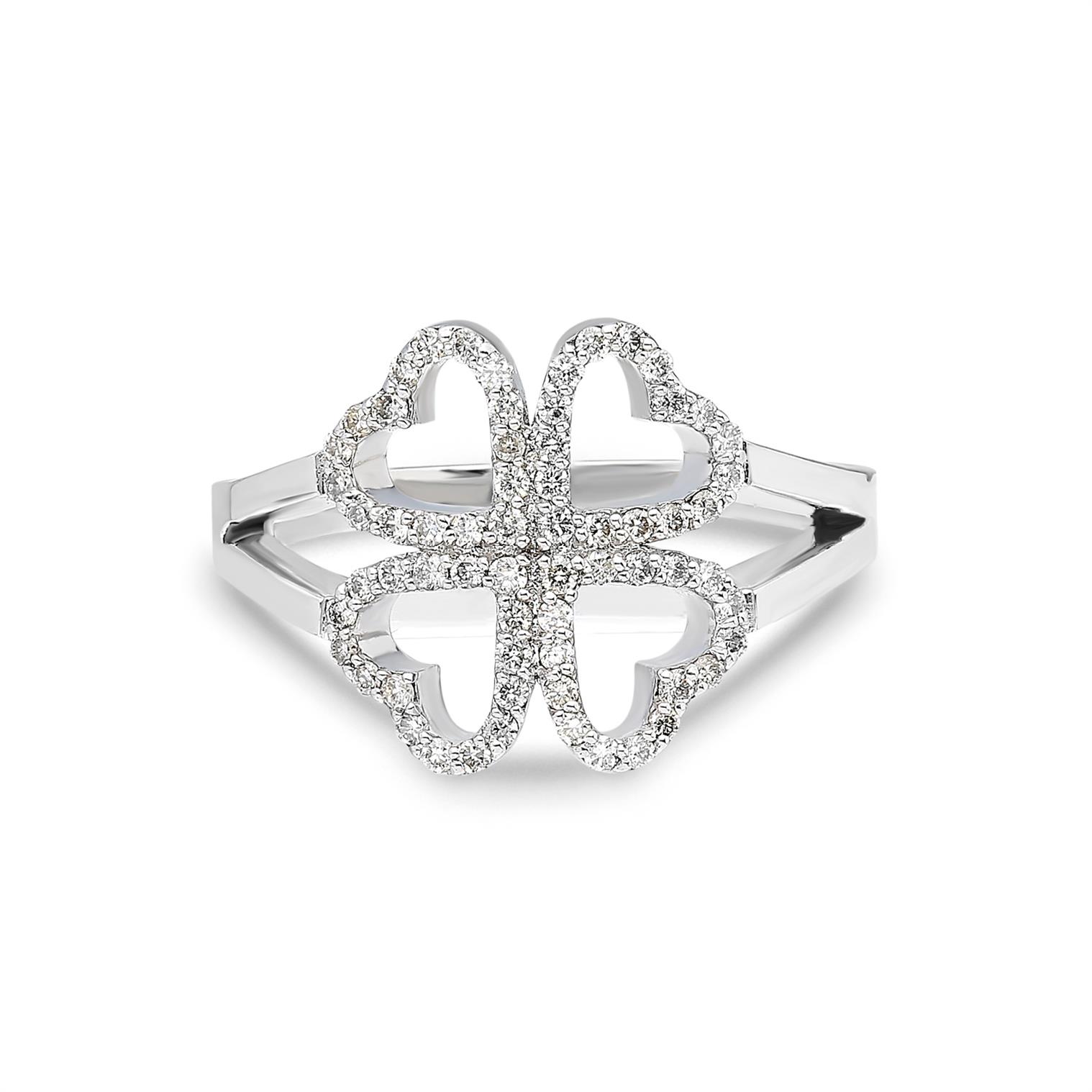 0,34 Karat Yonca Pırlanta Yüzük