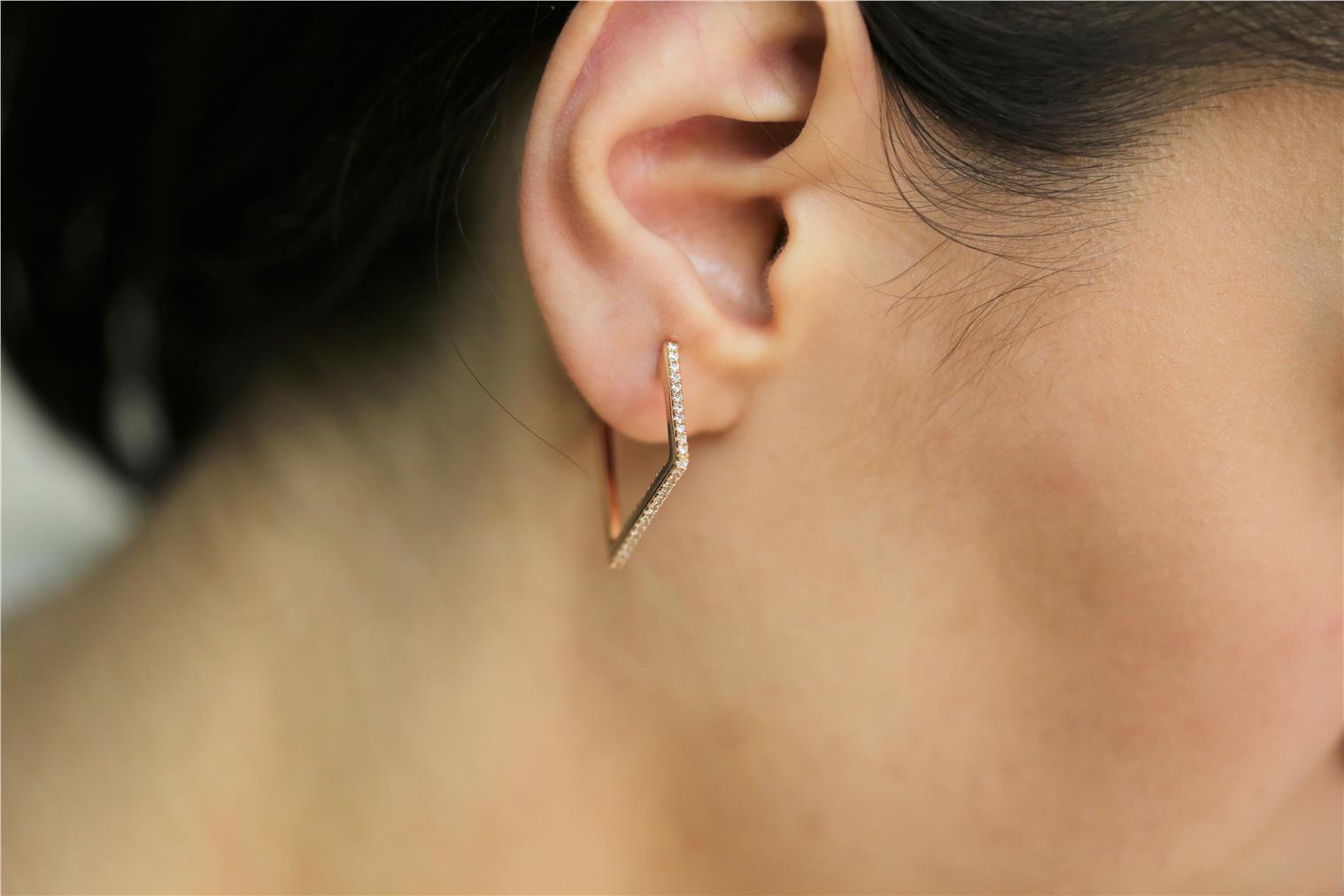 0,43 Karat Pırlanta Küpe