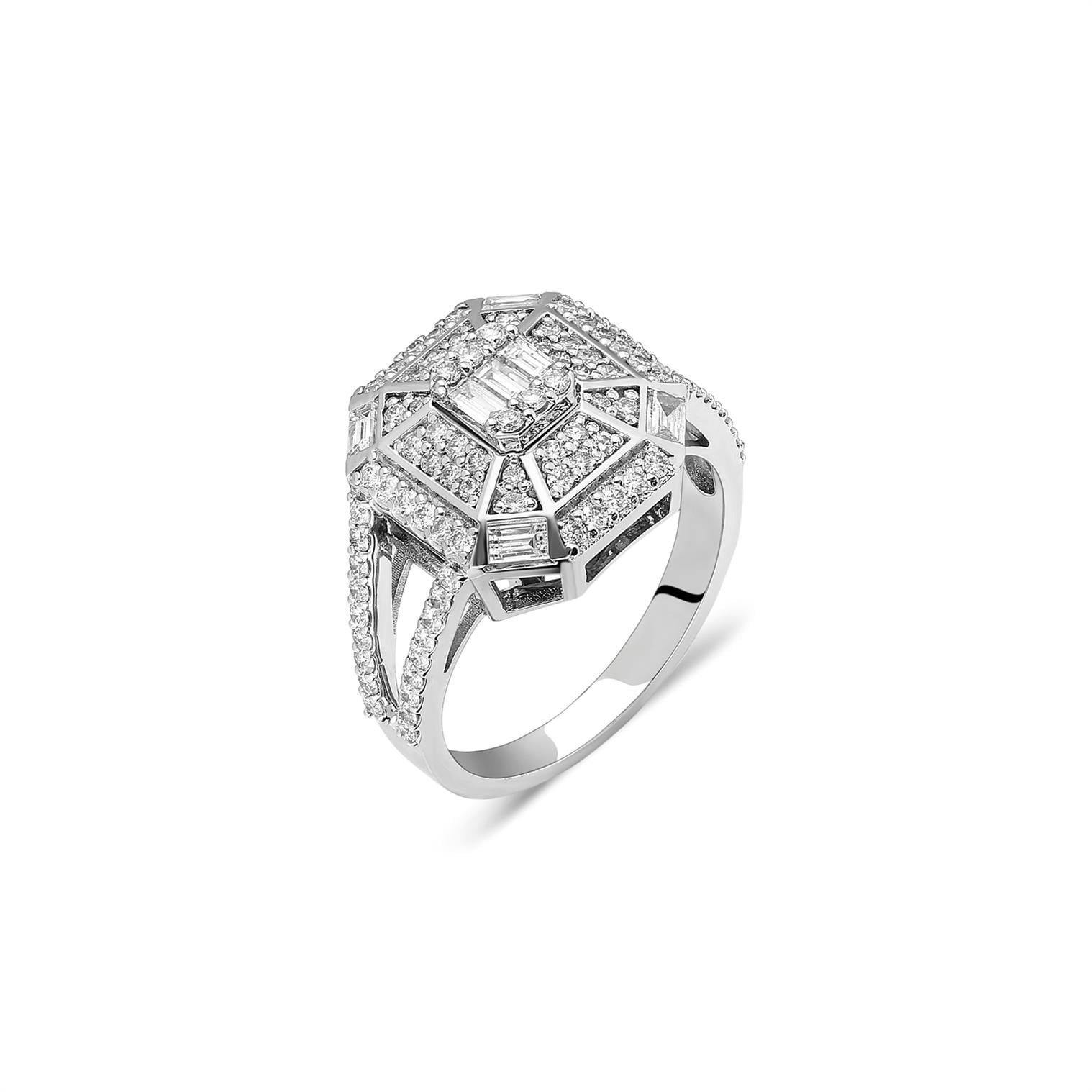 0,99 Karat Baget Pırlanta Yüzük